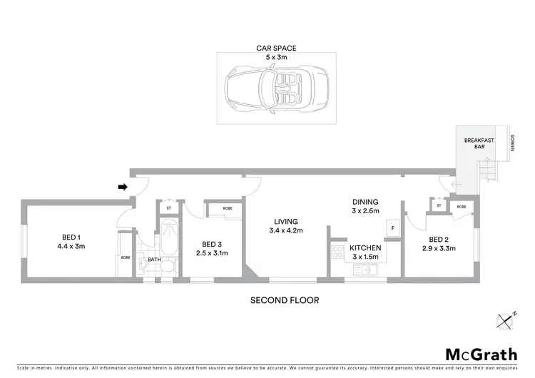 Floorplan of Homely apartment listing, 4/125 Hall Street, Bondi Beach NSW 2026