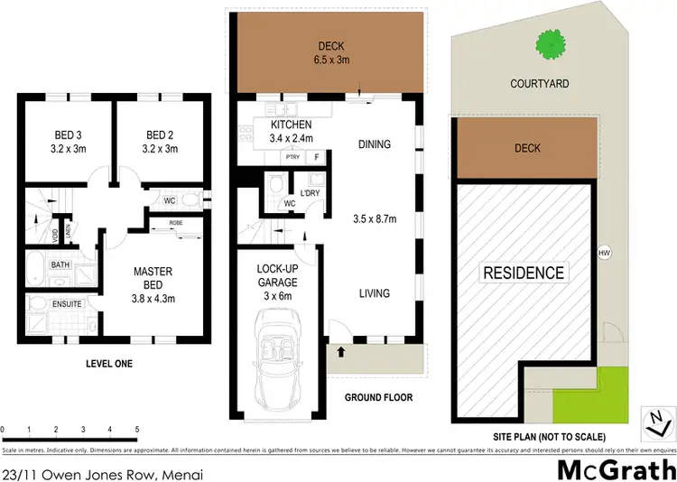 Floorplan of Homely townhouse listing, 23/11 Owen Jones Row, Menai NSW 2234