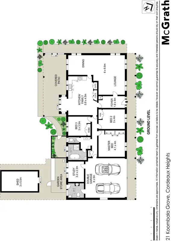 Floorplan of Homely house listing, 21 Koombala Grove, Cordeaux Heights NSW 2526