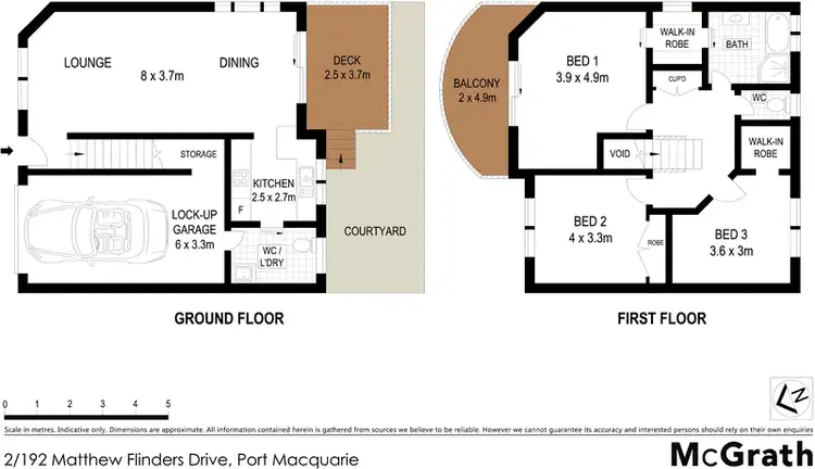 Floorplan of Homely townhouse listing, 2/192 Matthew Flinders Drive, Port Macquarie NSW 2444