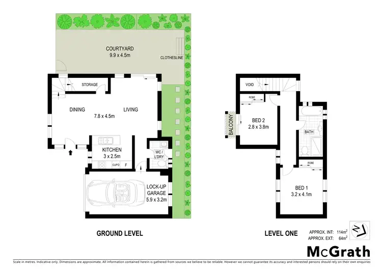 Floorplan of Homely townhouse listing, 4/78 Kenny Street, Wollongong NSW 2500