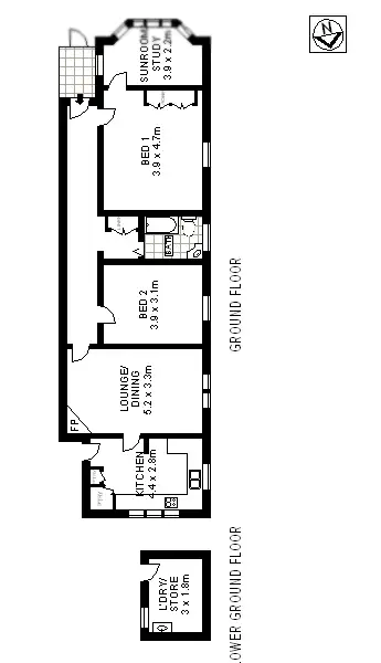 Floorplan of Homely apartment listing, 3/326 Bondi Road, Bondi Beach NSW 2026