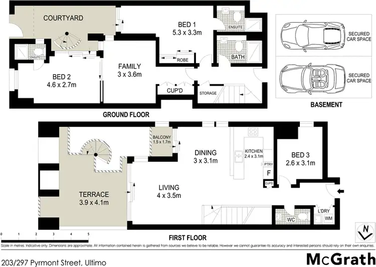 Floorplan of Homely apartment listing, 203/297 Pyrmont Street, Ultimo NSW 2007
