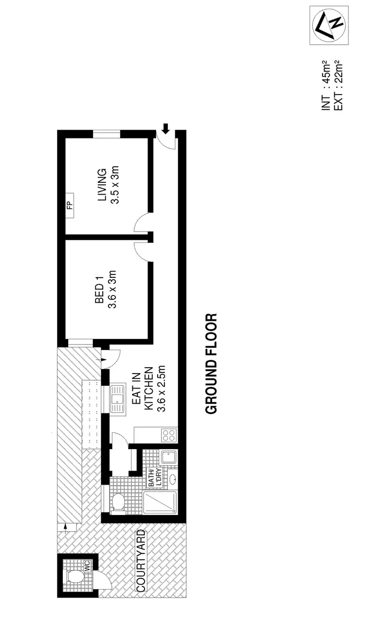 Floorplan of Homely house listing, 154 Walker Street, Waterloo NSW 2017