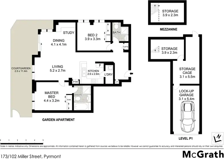 Floorplan of Homely apartment listing, 173/102 Miller Street, Pyrmont NSW 2009