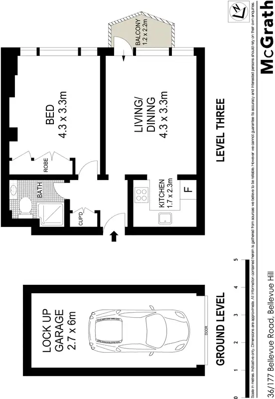 Floorplan of Homely apartment listing, 36/177 Bellevue Road, Bellevue Hill NSW 2023