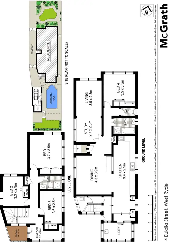 Floorplan of Homely house listing, 4 Eulalia Street, West Ryde NSW 2114