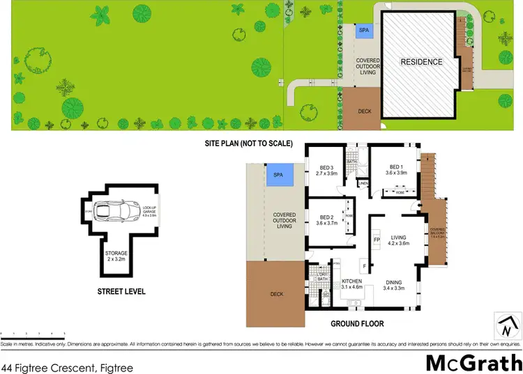 Floorplan of Homely house listing, 44 Figtree Crescent, Figtree NSW 2525