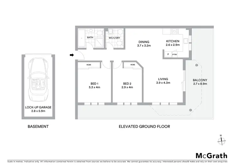 Floorplan of Homely apartment listing, 4/82 Elouera Road, Cronulla NSW 2230