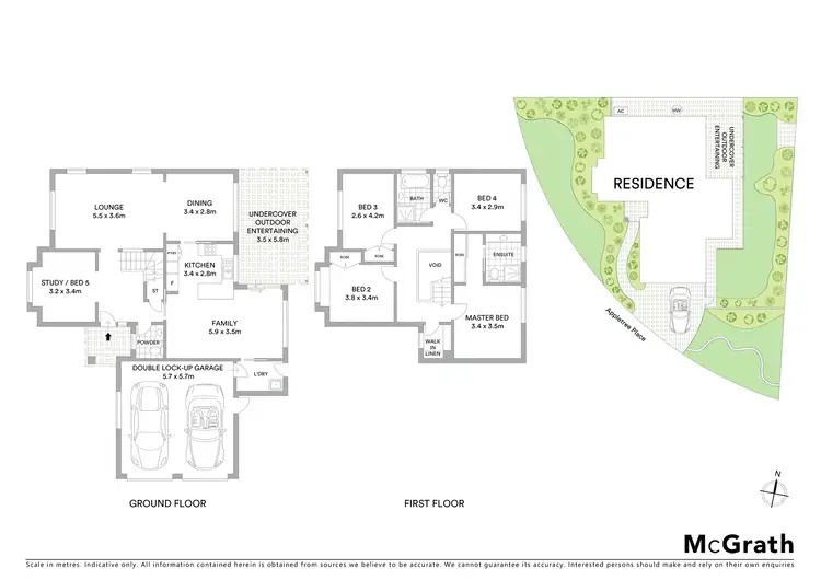 Floorplan of Homely house listing, 6 Appletree Place, Menai NSW 2234