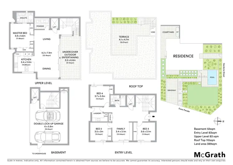 Floorplan of Homely semi-detached listing, 135A Ewos Parade, Cronulla NSW 2230