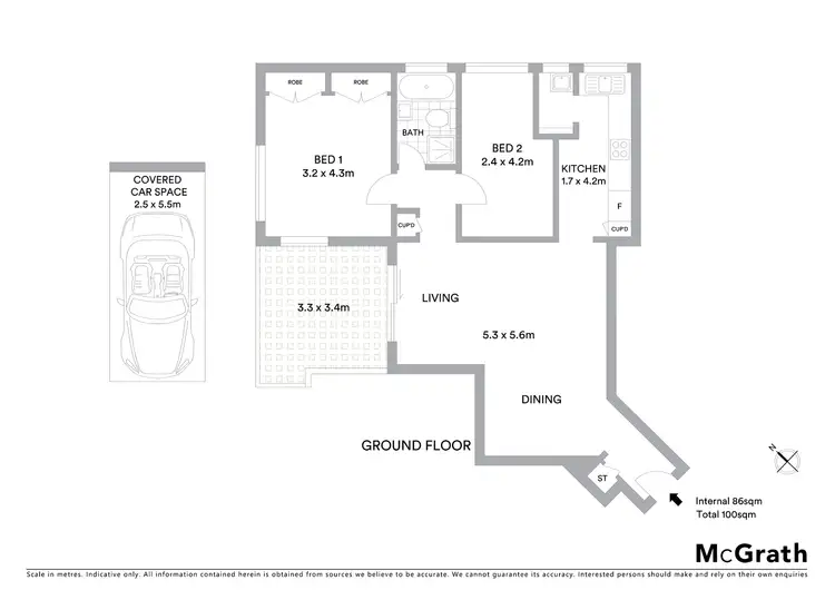 Floorplan of Homely apartment listing, 2/6 Avenue Road, Mosman NSW 2088