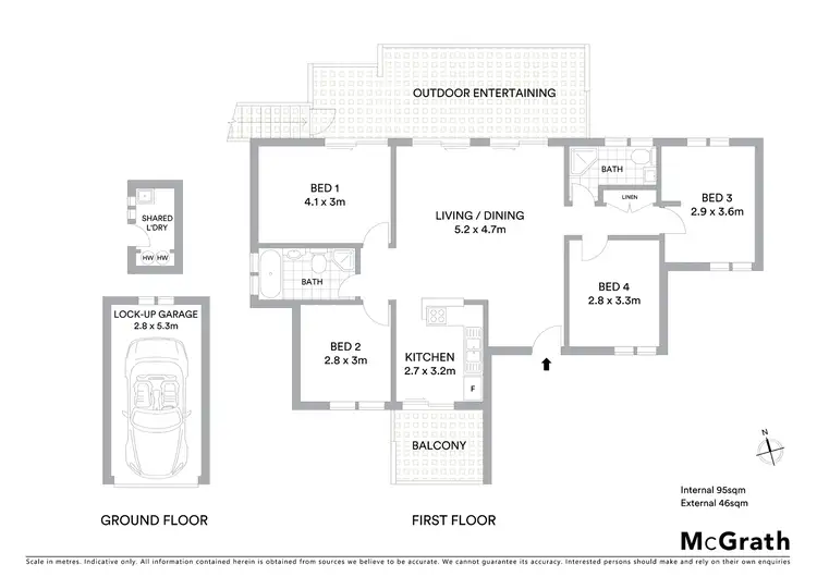 Floorplan of Homely semi-detached listing, 2/4 Del Mar Drive, Copacabana NSW 2251