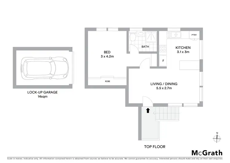 Floorplan of Homely apartment listing, 1/51 Wyanbah Road, Cronulla NSW 2230