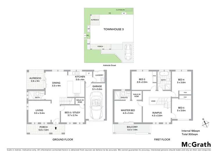 Floorplan of Homely townhouse listing, 3/74 Sydney Street, St Marys NSW 2760