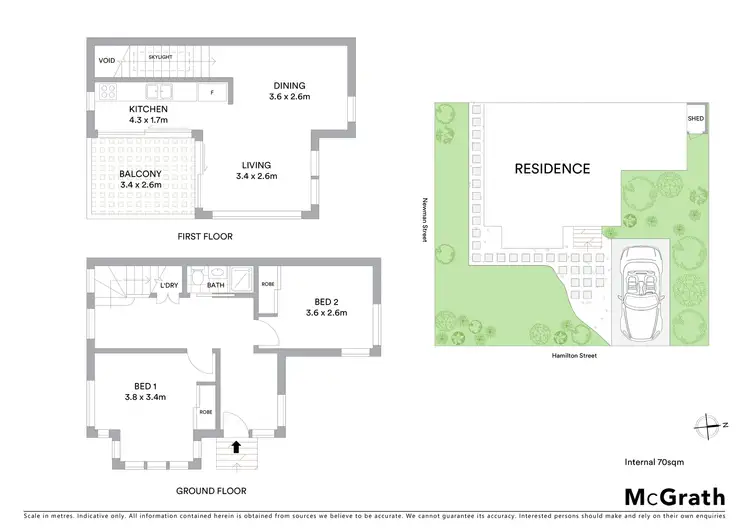 Floorplan of Homely townhouse listing, 1 Hamilton Street, Brunswick West VIC 3055