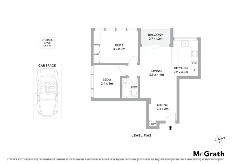 Floorplan of Homely apartment listing, 27/77 Cook Road, Centennial Park NSW 2021