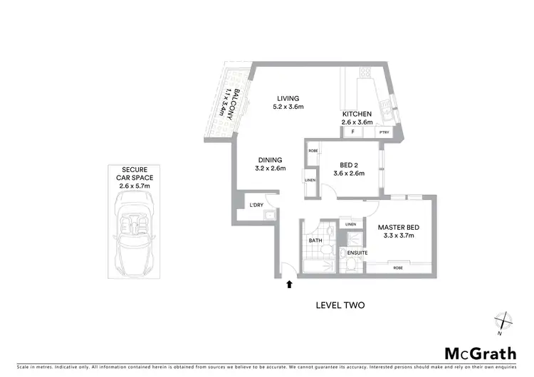 Floorplan of Homely apartment listing, 14/1 McDougall Street, Kirribilli NSW 2061