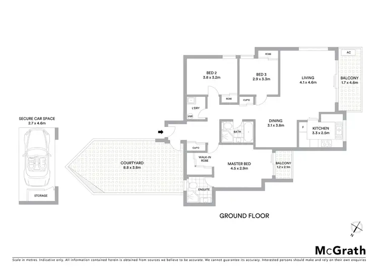 Floorplan of Homely apartment listing, 2/1 Boronia Street, Wollstonecraft NSW 2065