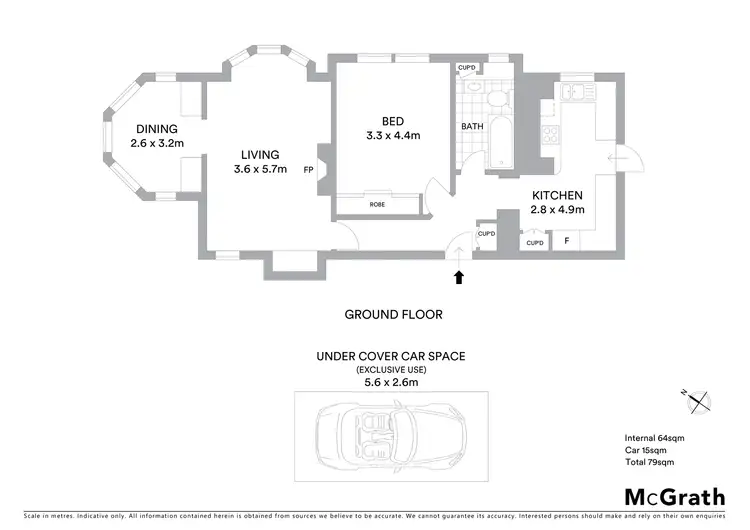 Floorplan of Homely apartment listing, 1/192B Kurraba Road, Neutral Bay NSW 2089