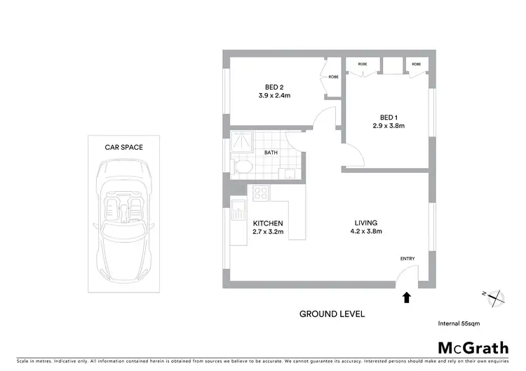 Floorplan of Homely apartment listing, 2/7 Coxen Street, Hughes ACT 2605