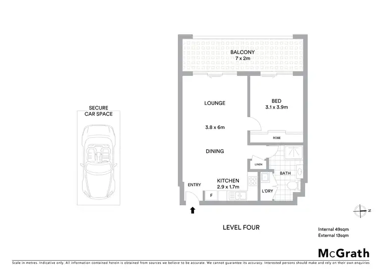 Floorplan of Homely apartment listing, 7/28 Mort Street, Braddon ACT 2612