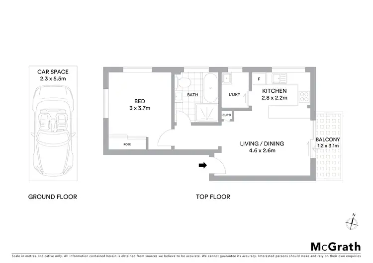 Floorplan of Homely apartment listing, 5/29 Belmont Avenue, Wollstonecraft NSW 2065