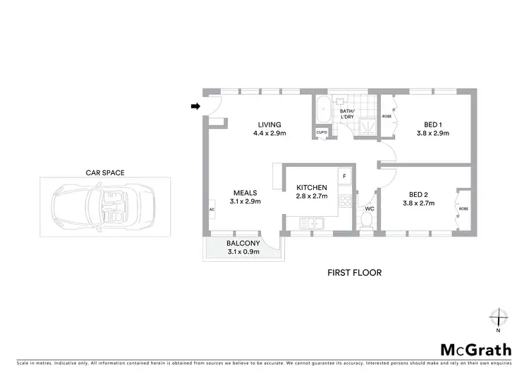Floorplan of Homely apartment listing, 2/23 Lansdowne Road, St Kilda East VIC 3183