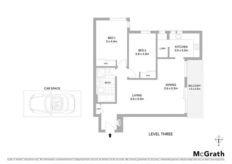 Floorplan of Homely apartment listing, 3B/16 Bligh Place, Randwick NSW 2031