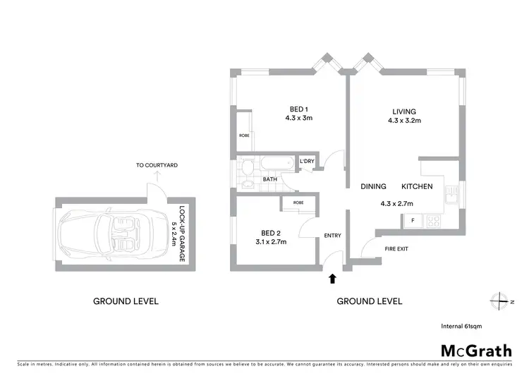 Floorplan of Homely apartment listing, 1/191 West Street, Crows Nest NSW 2065