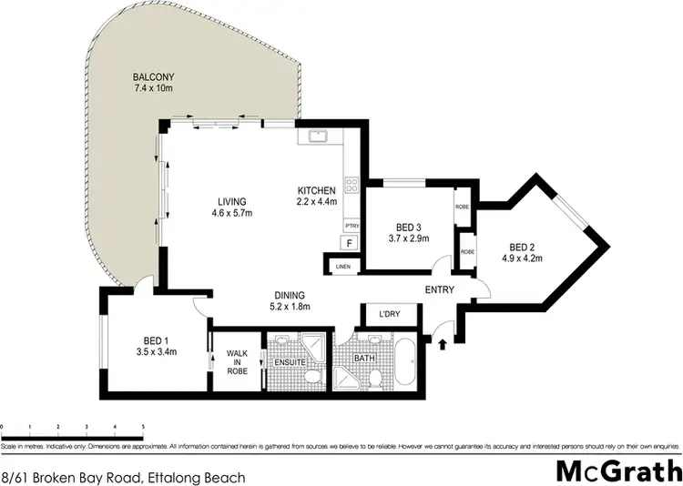 Floorplan of Homely apartment listing, 8/61 Broken Bay Road, Ettalong Beach NSW 2257