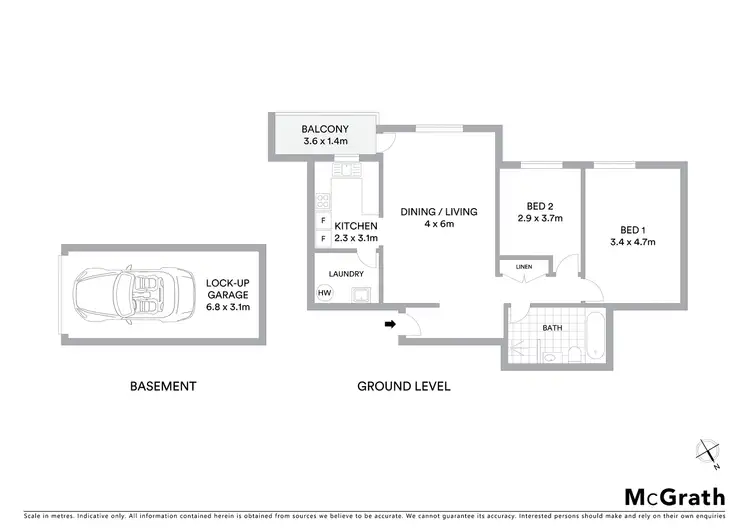 Floorplan of Homely unit listing, 6/83 Auburn Street, Sutherland NSW 2232
