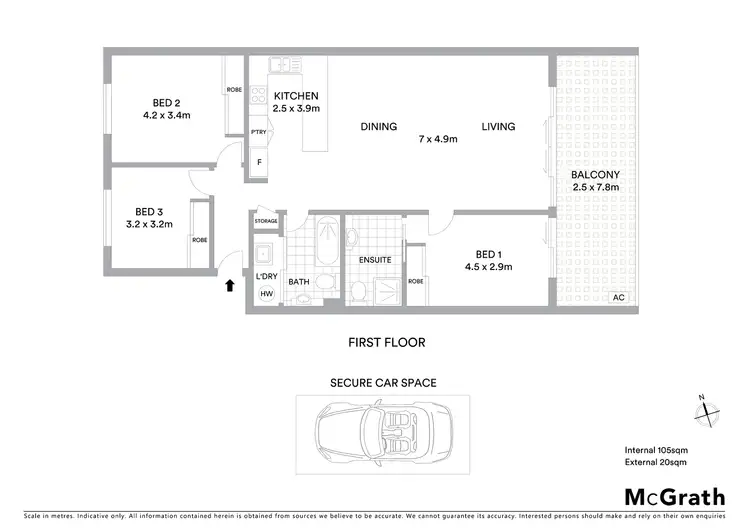 Floorplan of Homely apartment listing, 3/4 Saltriver Place, Footscray VIC 3011
