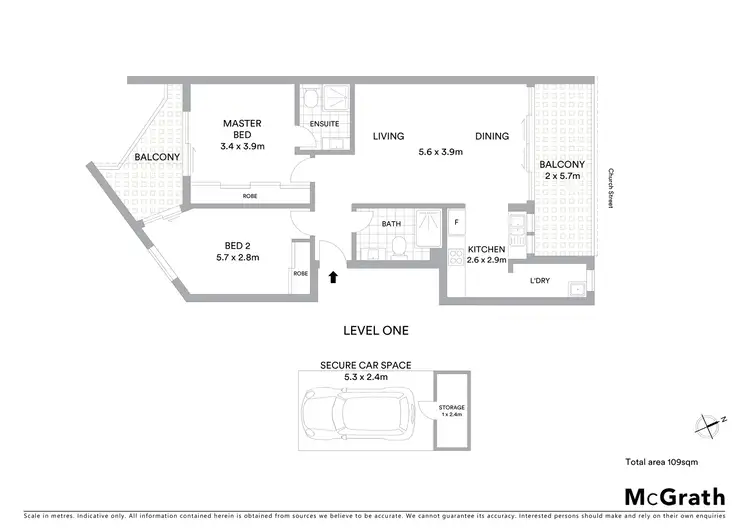 Floorplan of Homely apartment listing, 11/384 Illawarra Road, Marrickville NSW 2204