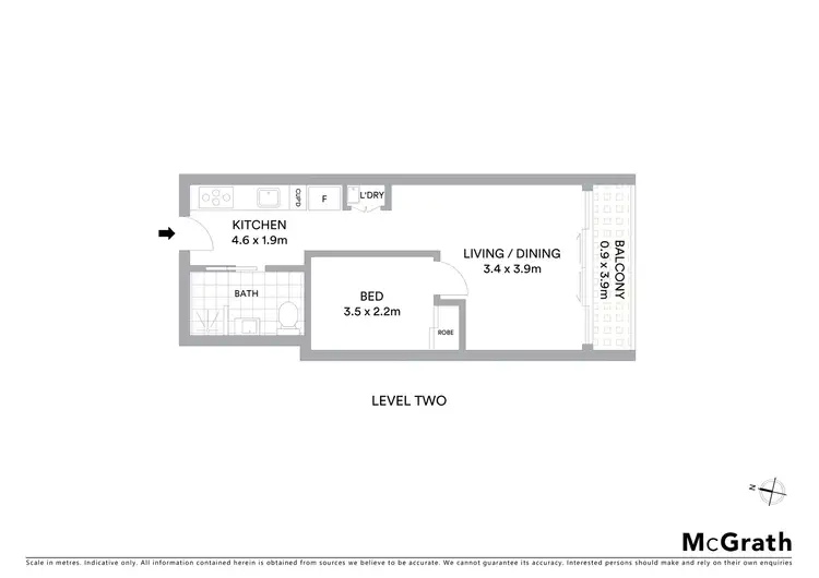 Floorplan of Homely apartment listing, 215/31 Malcolm Street, South Yarra VIC 3141