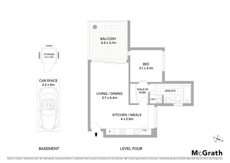 Floorplan of Homely apartment listing, 15/15 Walsh Street, Milton QLD 4064