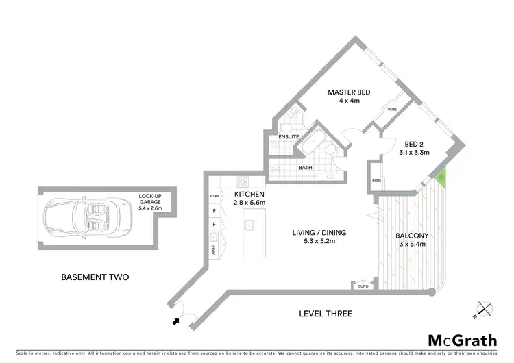 Floorplan of Homely unit listing, 27C/1 McDonald Street, Cronulla NSW 2230