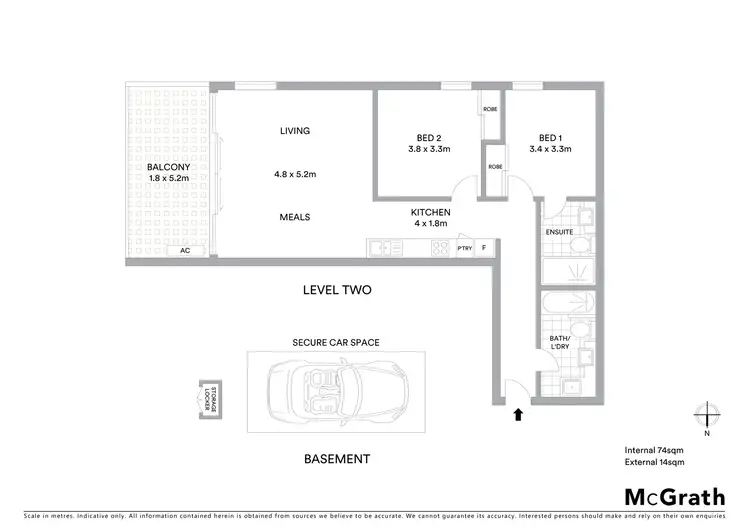 Floorplan of Homely apartment listing, 209/55 Hopkins Street, Footscray VIC 3011