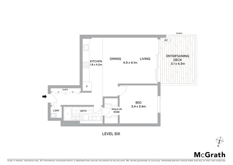 Floorplan of Homely apartment listing, 601/7 Sterling Circuit, Camperdown NSW 2050