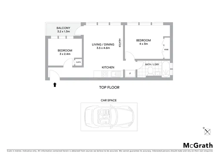 Floorplan of Homely apartment listing, 8/3 Coleridge Street, Elwood VIC 3184