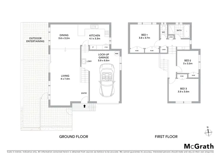 Floorplan of Homely townhouse listing, 1/86 Hastings Road, Terrigal NSW 2260