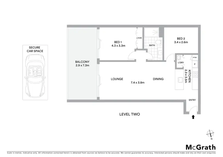 Floorplan of Homely apartment listing, 16/12 Trevillian Quay, Kingston ACT 2604