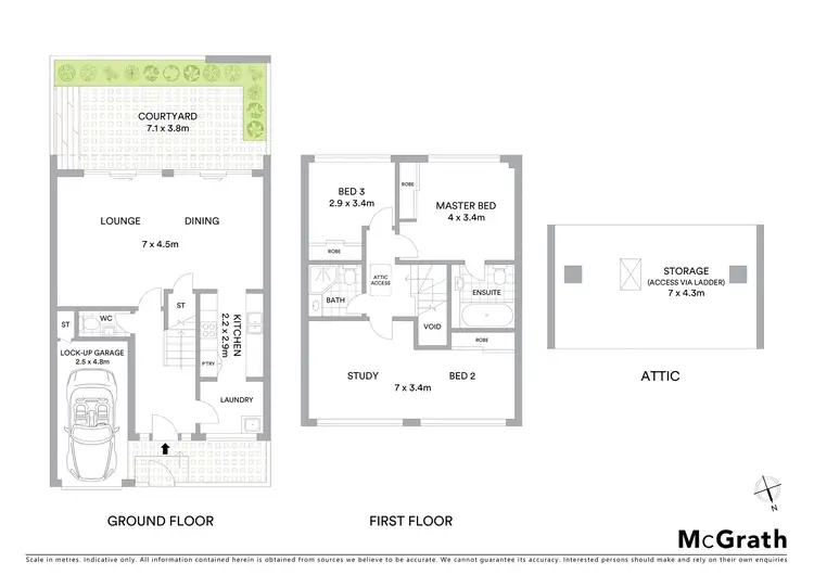 Floorplan of Homely townhouse listing, 4/1 Huntington Street, Crows Nest NSW 2065