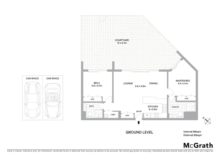 Floorplan of Homely apartment listing, 6/43 Blackall Street, Barton ACT 2600
