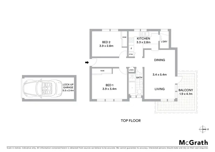 Floorplan of Homely apartment listing, 15/116 Mount Street, Coogee NSW 2034