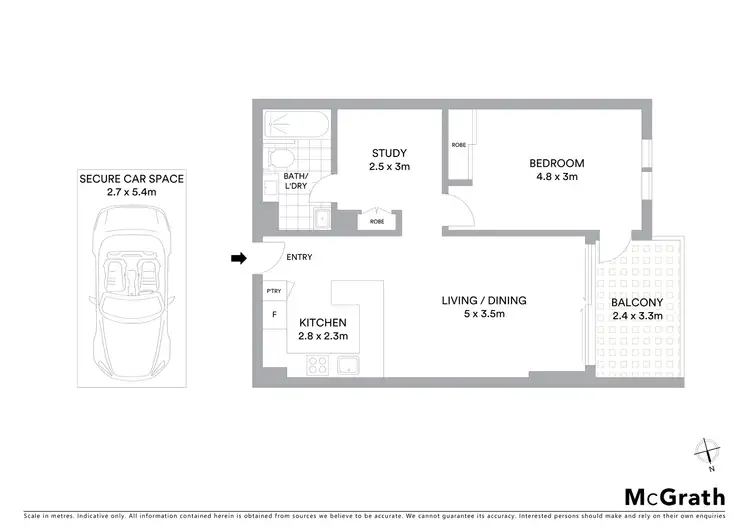 Floorplan of Homely apartment listing, 14505/177 Mitchell Road, Erskineville NSW 2043