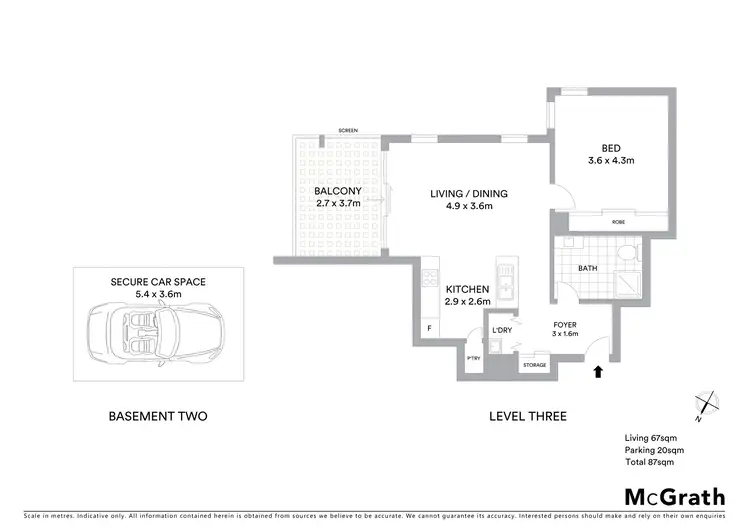 Floorplan of Homely apartment listing, 18/3 Nola Road, Roseville NSW 2069