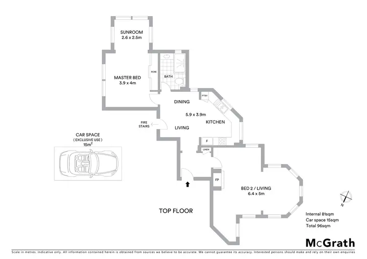 Floorplan of Homely apartment listing, 6/192B Kurraba Road, Neutral Bay NSW 2089