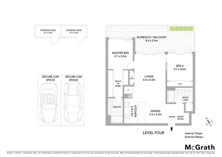 Floorplan of Homely apartment listing, 414/99 Dow Street, Port Melbourne VIC 3207