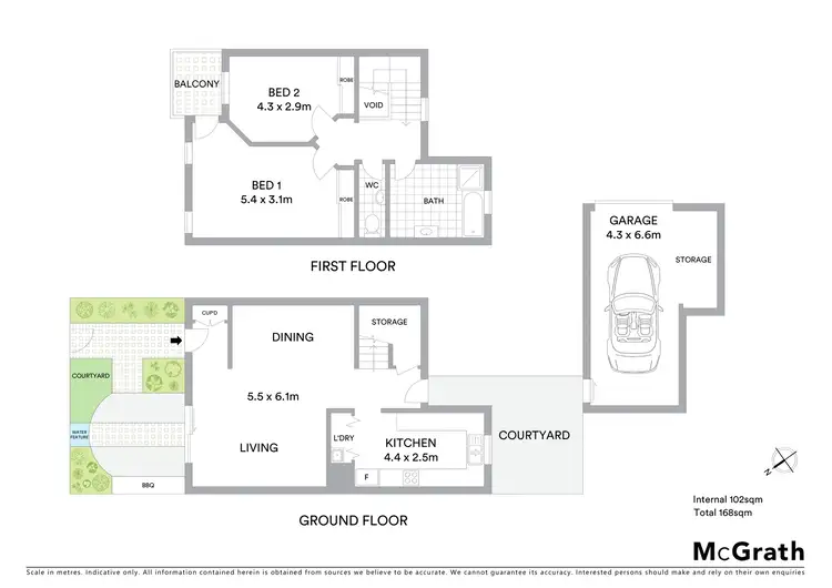 Floorplan of Homely townhouse listing, 5/51 Piper Street, Lilyfield NSW 2040